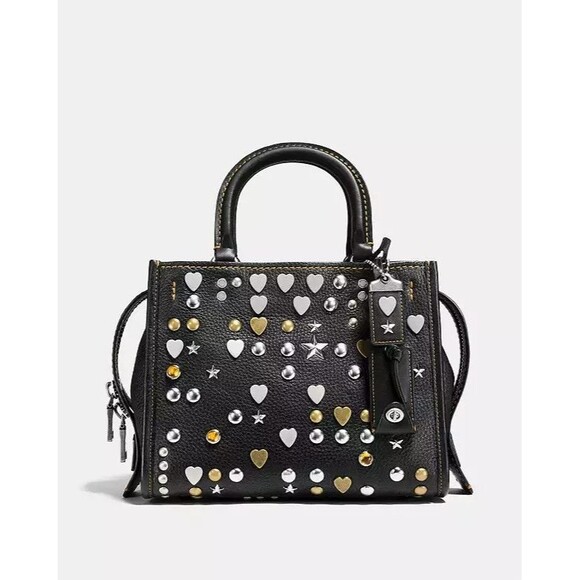 Coach 1941 Rogue 25 Rivet Beatnik Stud Black Bag - Elvis - NWT - Picture 1 of 13